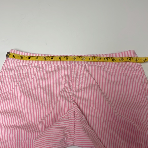 Lilly Pulitzer Womens shorts 10 pink white striped Kelly seersucker pink tropics - Picture 9 of 10